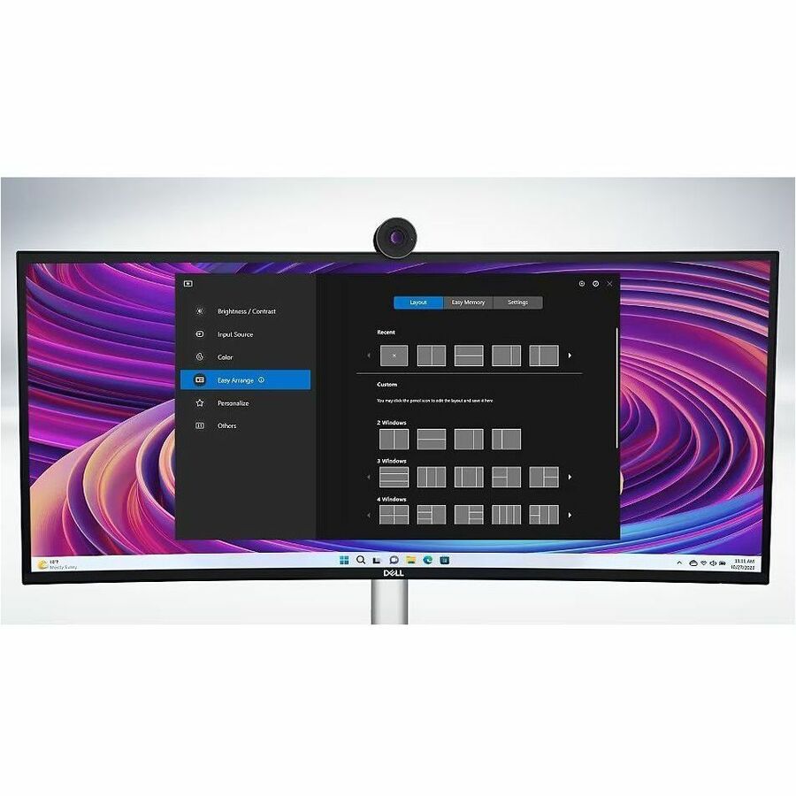 Dell UltraSharp U3824DW 38" Class WQHD+ Curved Screen LED Monitor - 21:9 - Black, Silver