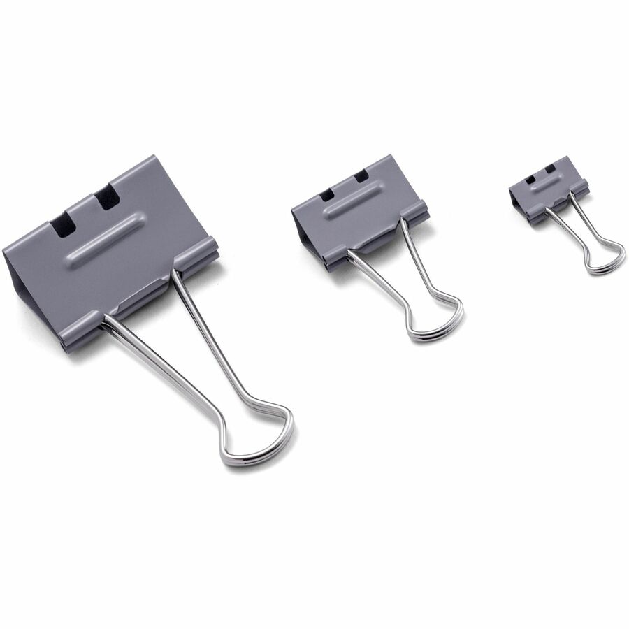 Officemate Binder Clip, Large - Large - 6.4" Length x 4" Width - 1" Size Capacity - for Binder - 12 / Box - Gray
