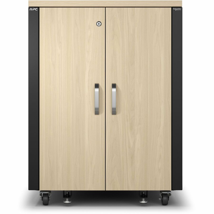 APC NetShelter Soundproof, 17U, Server Rack Enclosure, 120V, Maple [TAA]