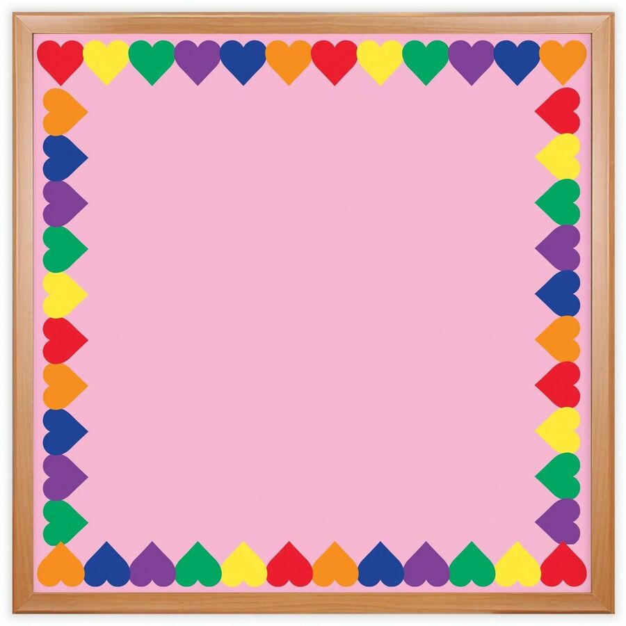 Decorative Die-Cut Borders - Coloured Hearts - Borders & Trimmers - HYX33626