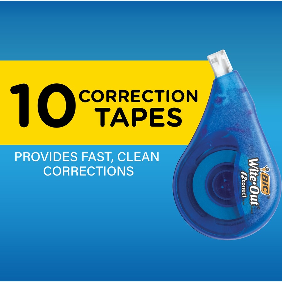 BIC Wite-Out Brand EZ Correct Correction Tape, White, 3/PK - Umber