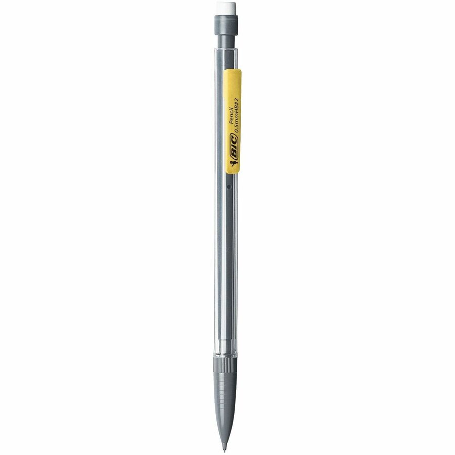 BIC Mechanical Pencils - 0.5 mm Lead Diameter - Clear Barrel - 12 / Box - Mechanical Pencils - BICMPF11BLK