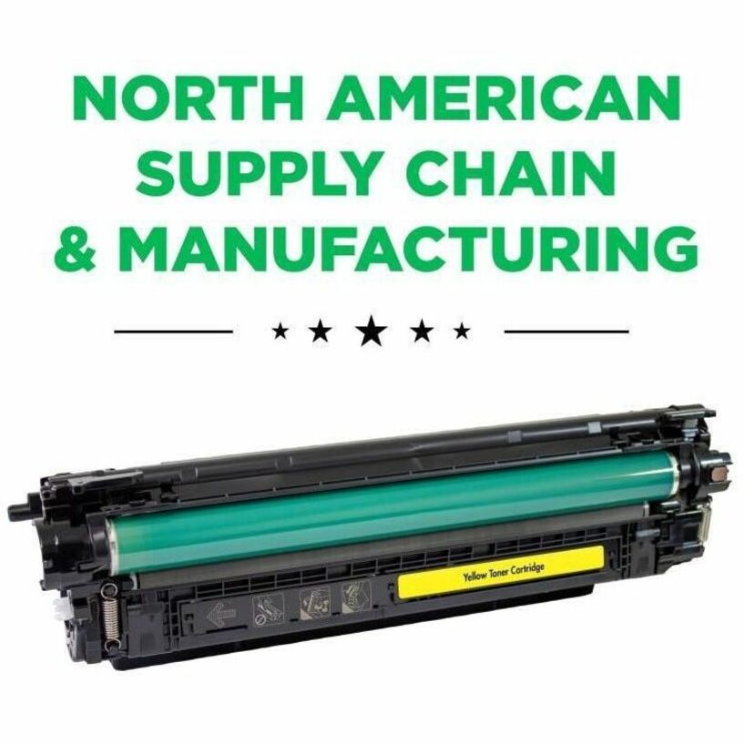 Clover Imaging remanufactured HP 212X W2122X yellow high-yield toner cartridge with new chip — alternate view 1