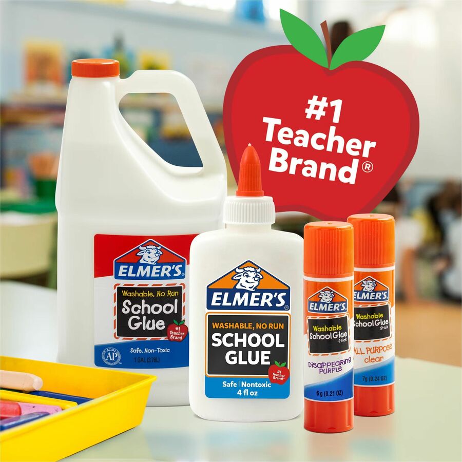Elmer's Liquid School Glue, Clear Glue, Washable, Great for Making Slime, 5 Ounces - 1 gal - Clear - 1 Each