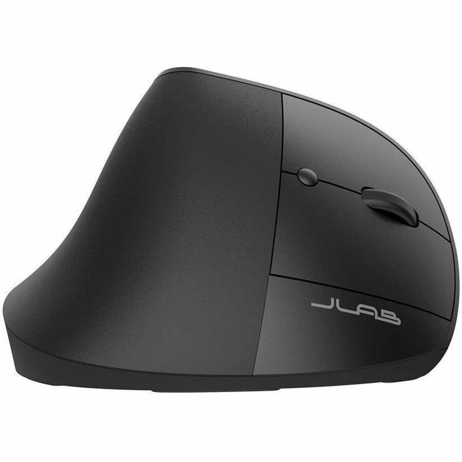 JLAB JBuds Ergonomic Wireless Mouse in black, shown from a top-front angle — alternate view 1