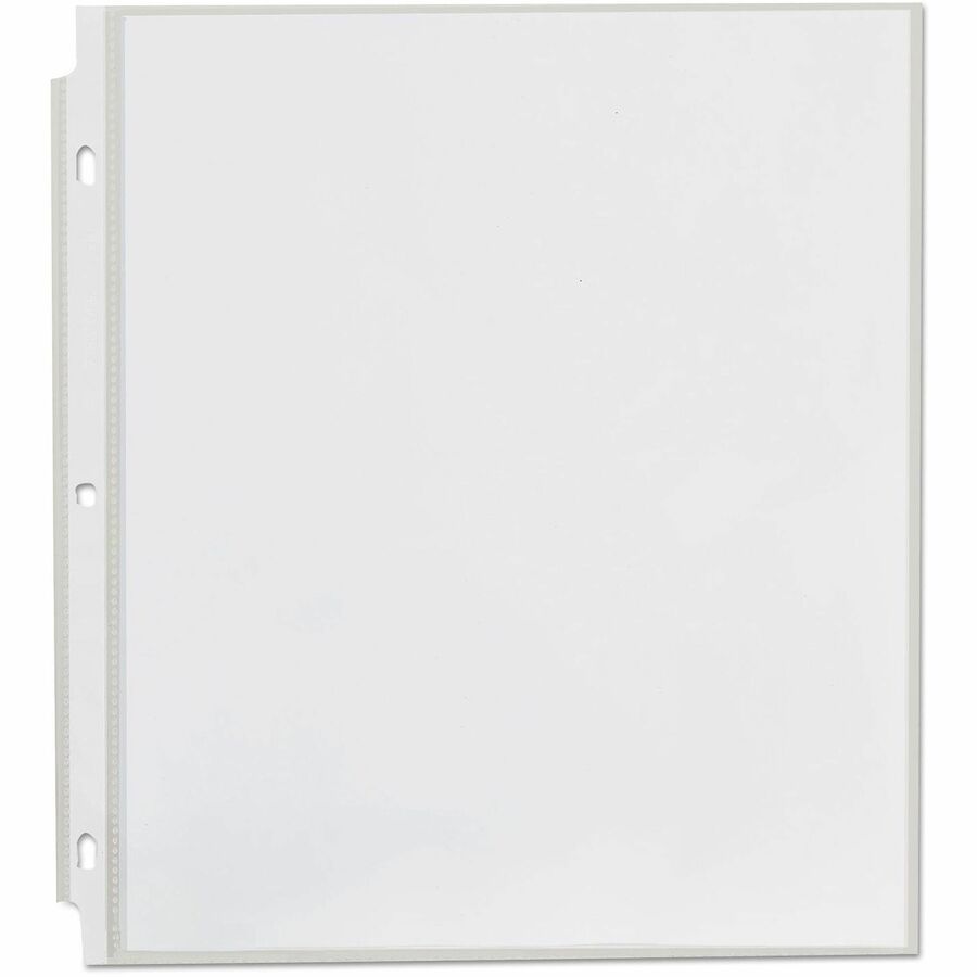 Universal Punched Ring Binder Sleeves - 2 x Sheet Capacity - For Letter 8 1/2" x 11" Sheet - 3 x Holes - Ring Binder - Top Loading - Clear - Polypropylene - 50/Pack - 1 Pack