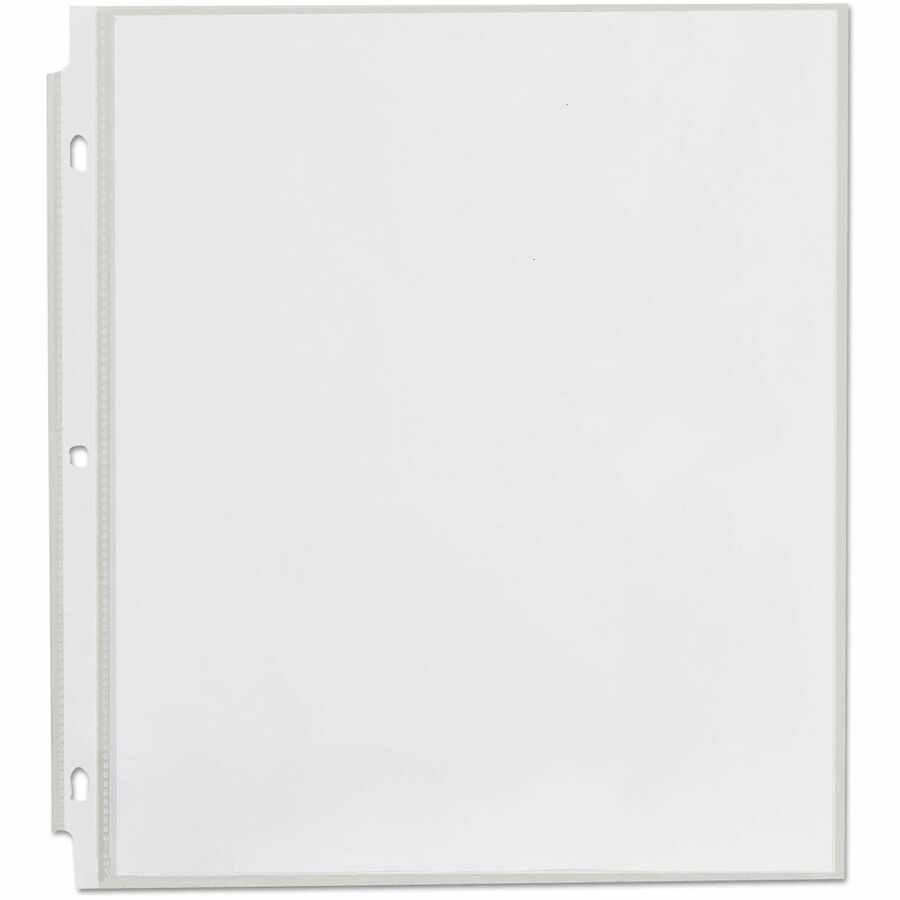 Universal Sheet Protector - 2 x Sheet Capacity - For Letter Sheet - 3 x Holes - Ring Binder - Clear - Polypropylene - 50 / Pack