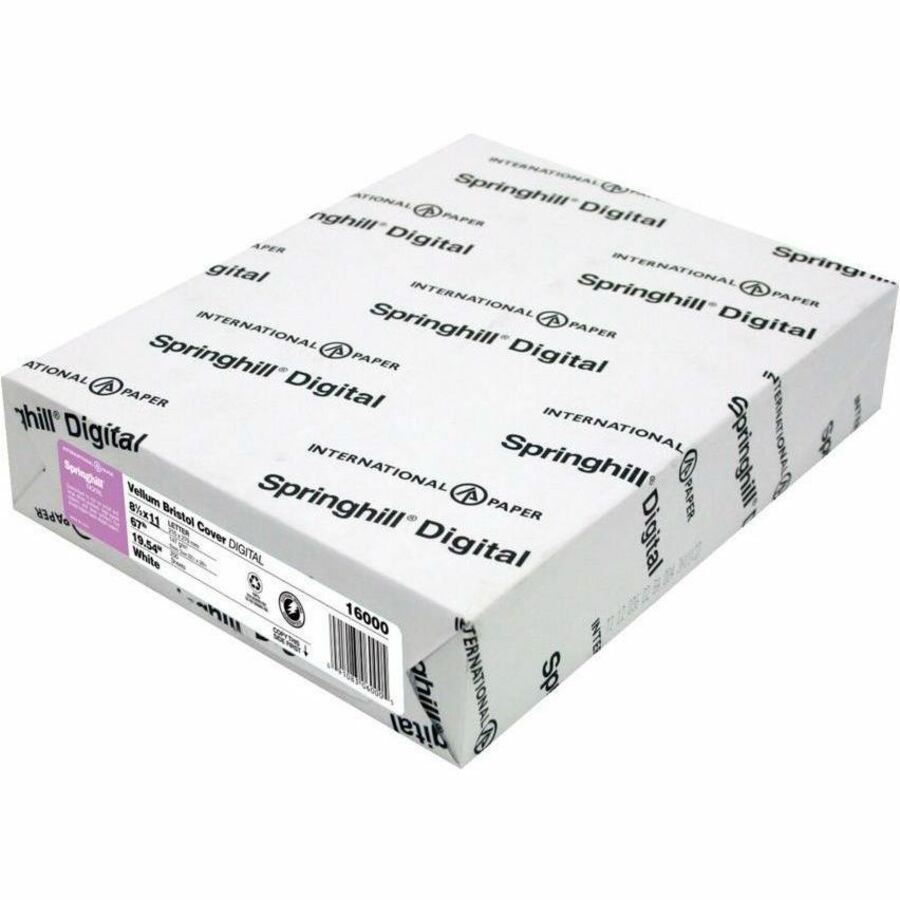 Springhill Vellum Bristol Cover White 250 sheets/pkg