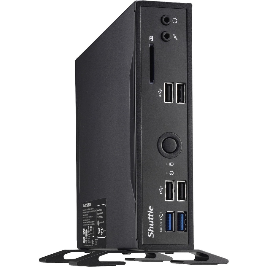 Shuttle XPC slim DS20U Barebone System - Slim PC - Socket BGA-1528 - 1 x Processor Support - Celeron 5205U 1.90 GHz Dual-core (2 Core)