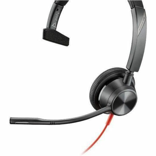 Poly Blackwire 3310 Monaural USB-C Headset + USBC/A Adapter