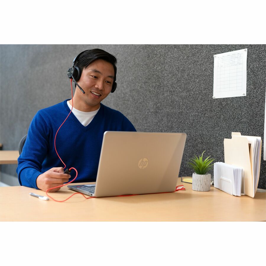 Poly Blackwire 8225 Stereo Microsoft Teams Certified USB-C Headset + USB-C/A Adapter