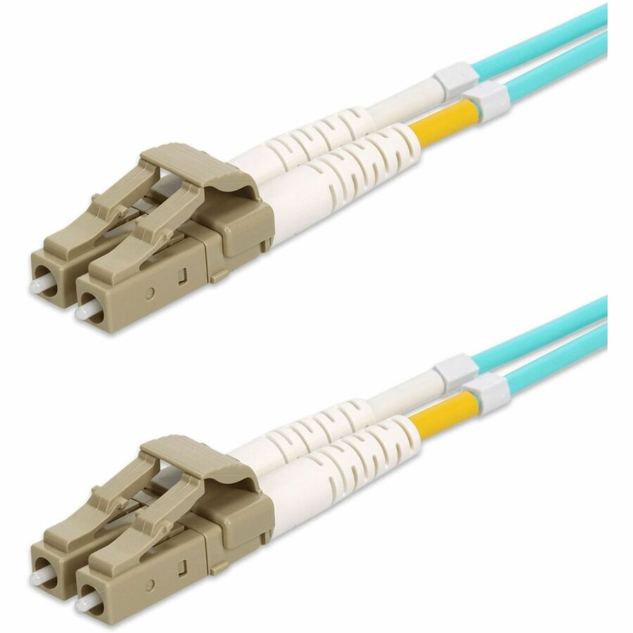 Proline 4 m OM4 aqua LC to LC duplex fiber patch cable with riser-rated jacket — alternate view 1