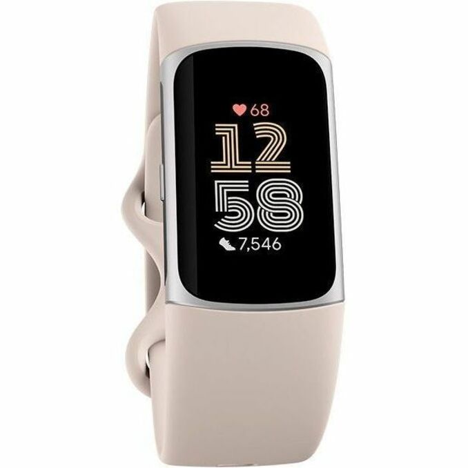 GOOGLE - FITBIT FITBIT CHARGE 6 PORCELAIN/SILVER ALUMINUM — alternate view 1