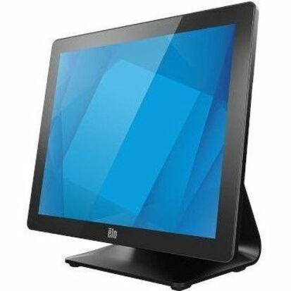 Black Elo Touch all-in-one POS terminal with 17-inch display for compact checkout counters — alternate view 1