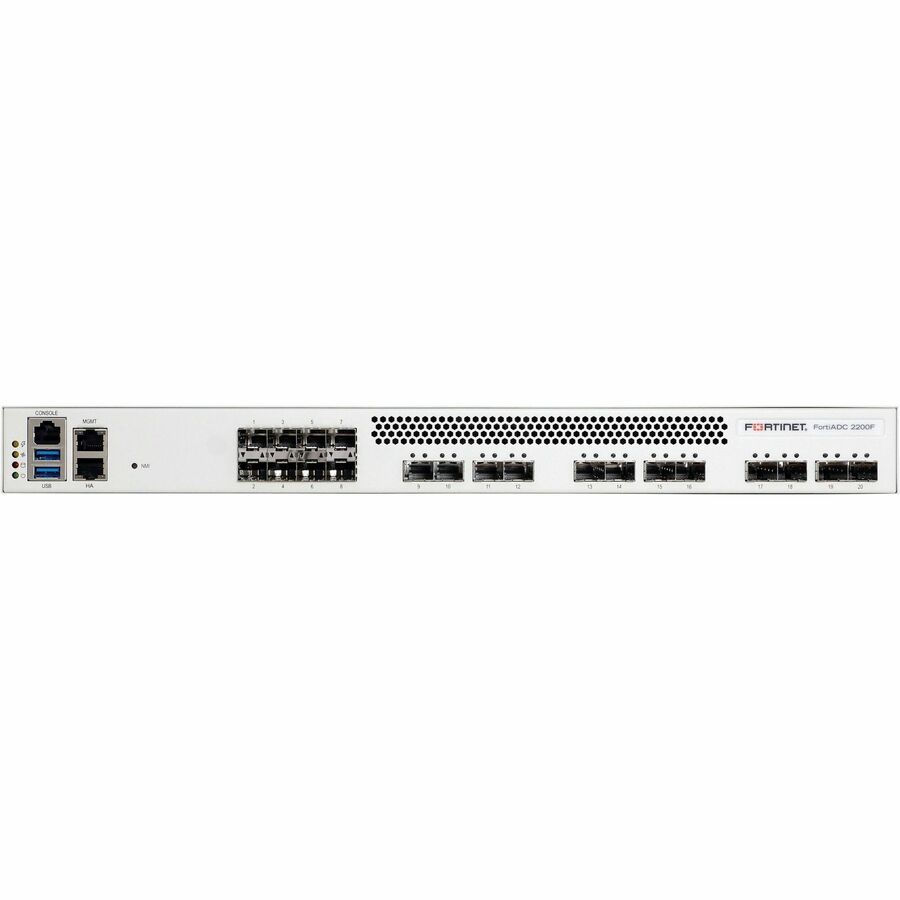 Fortinet FortiADC 2200F DC hardware with 3-year FortiCare Premium and FortiADC Network Security bundle — alternate view 1