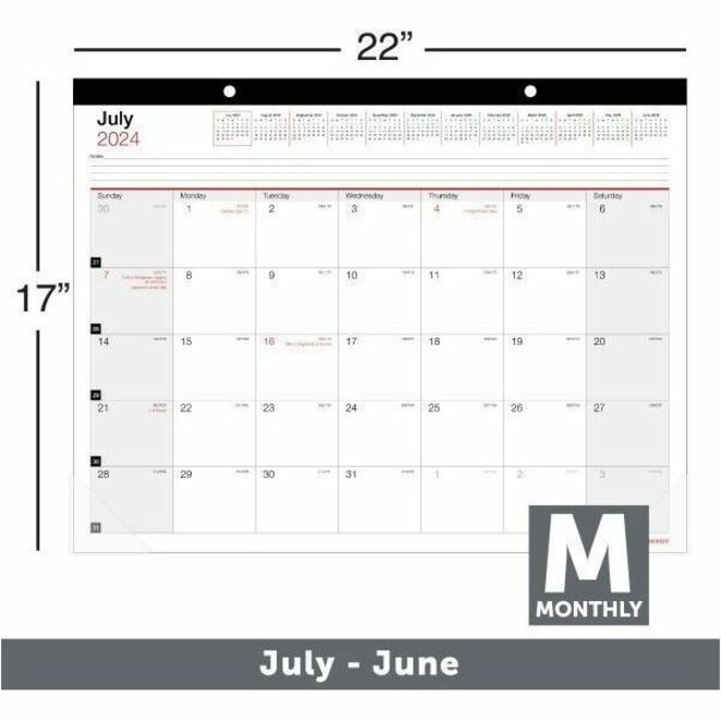 20242025 Office Depot® Brand Monthly Academic Desk Calendar, 22" x 17