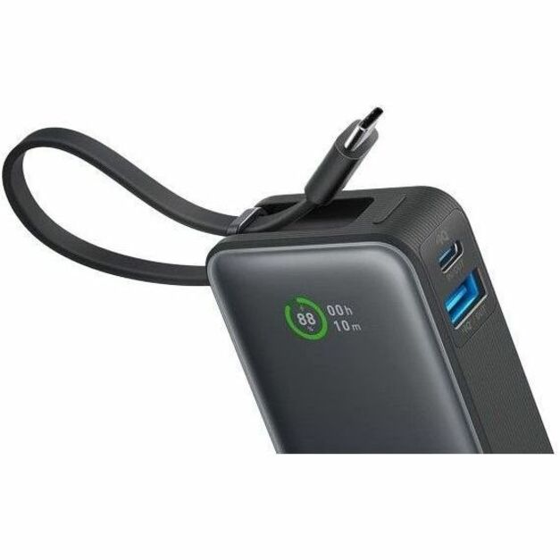 ANKER ANKER NANO POWER BANK 10K MAH 30W BUILT-IN USB-C CABLE BLACK — alternate view 1