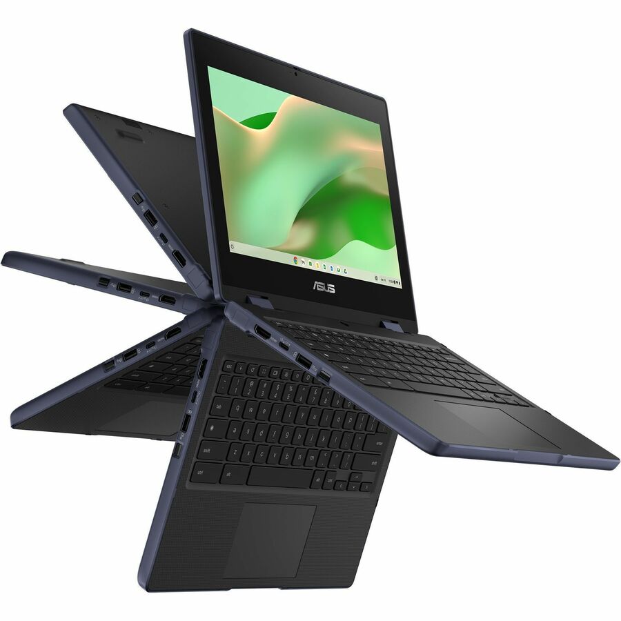 ASUS Chromebook in grey with 11.6-inch HD touch display — alternate view 1