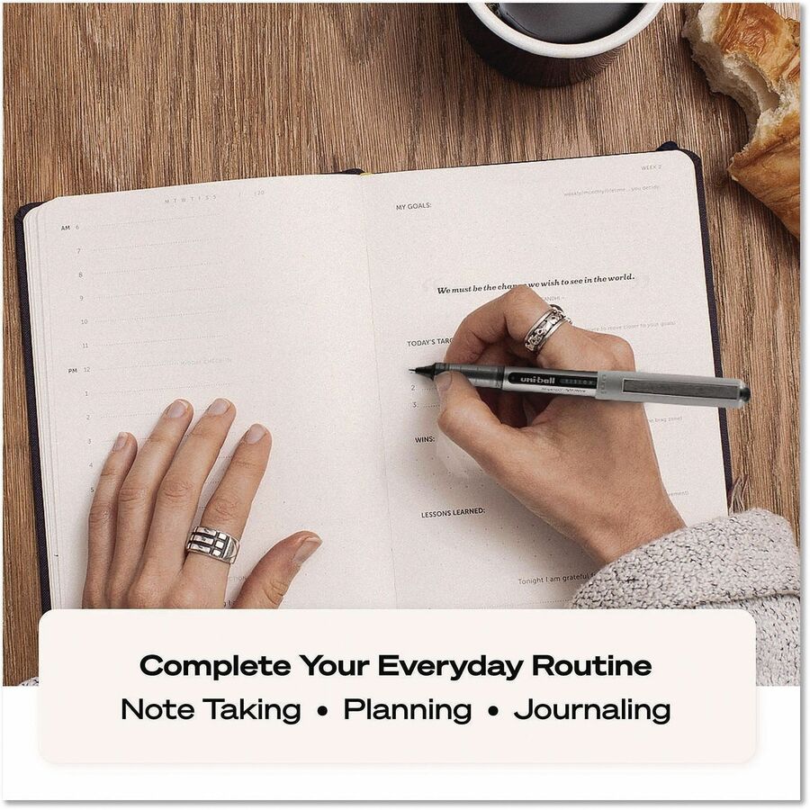 uni® Vision Rollerball Pen - 0.7 mm, Fine Pen Point - Passion Pink Ink - Liquid - Writing - 12 / Dozen