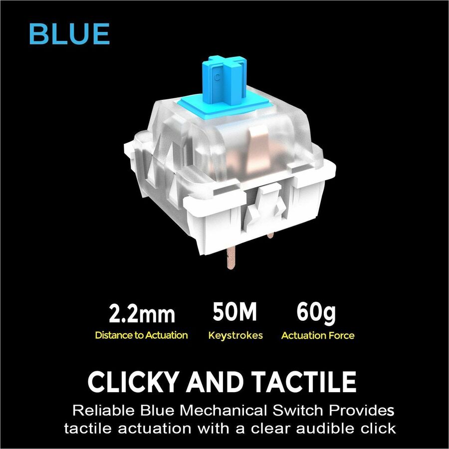 Adesso Multi-OS Mechanical Compact Keyboard With CoPilot AI Hotkey