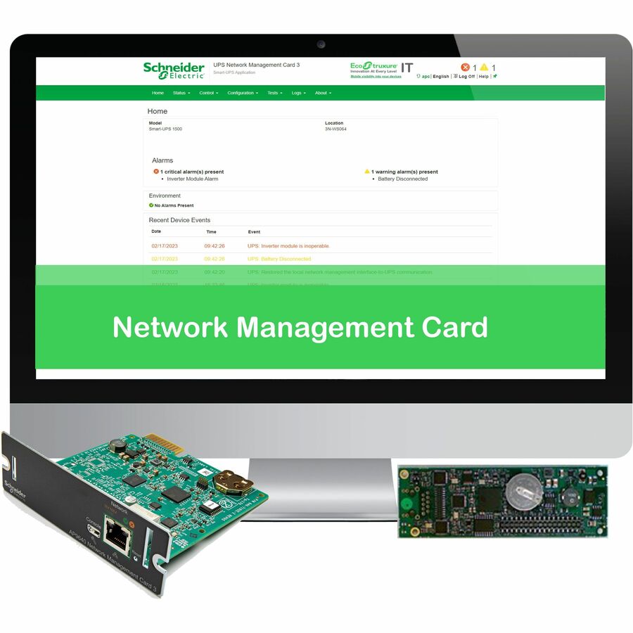 Subscription, Network Management Cards, 6 year, Secure NMC System, 1 Easy UPS 1-phase device, reduce your exposure to attack and stay up-to-date