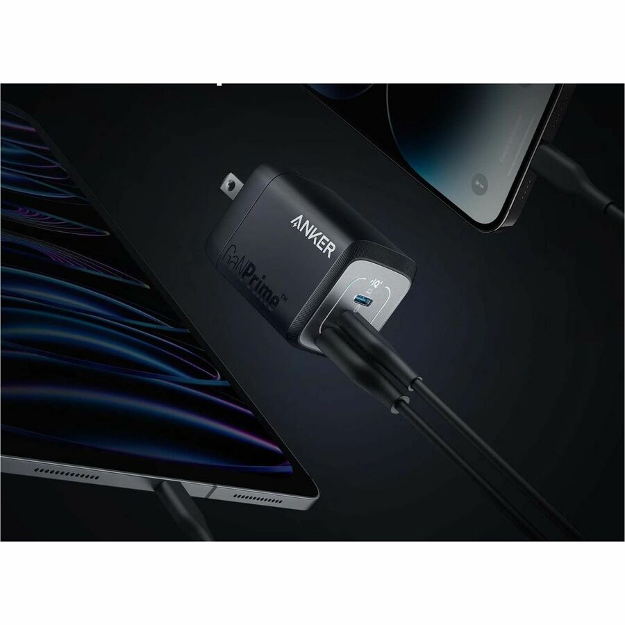 Anker Prime 67W GaN wall charger compact black power adapter — alternate view 1