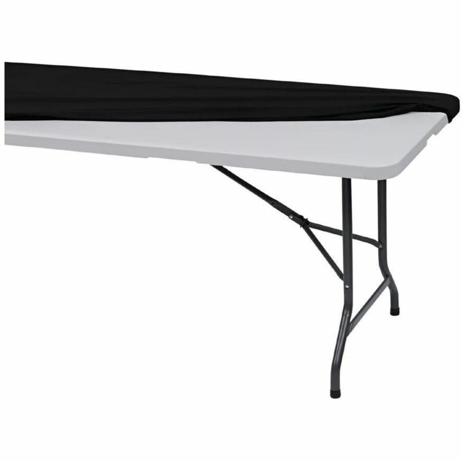 Iceberg iGear Tabletop Cap - 72" Length x 30" Width - Fabric, Polyester, Spandex - Black - 1 Each