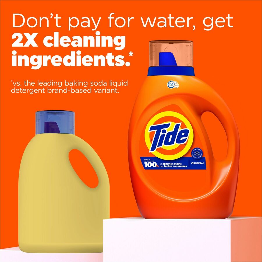 Tide Liquid Laundry Detergent - For Laundry, Washing Machine - Liquid - 42 fl oz (1.3 quart) - Original Scent - 1 Bottle - Phosphate-free - Orange