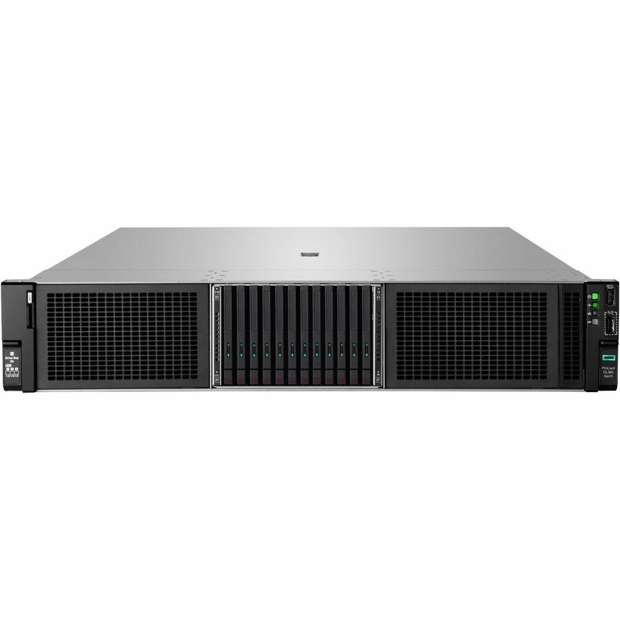 HPE SMART CHOICE ProLiant DL380 G11 2U Rack Server - 1 x Intel Xeon Silver 4510 2.4 GHz - 64 GB RAM - 16 TB HDD - (2 x 8TB) HDD Configuration - Serial ATA/600, 12Gb/s SAS Controller