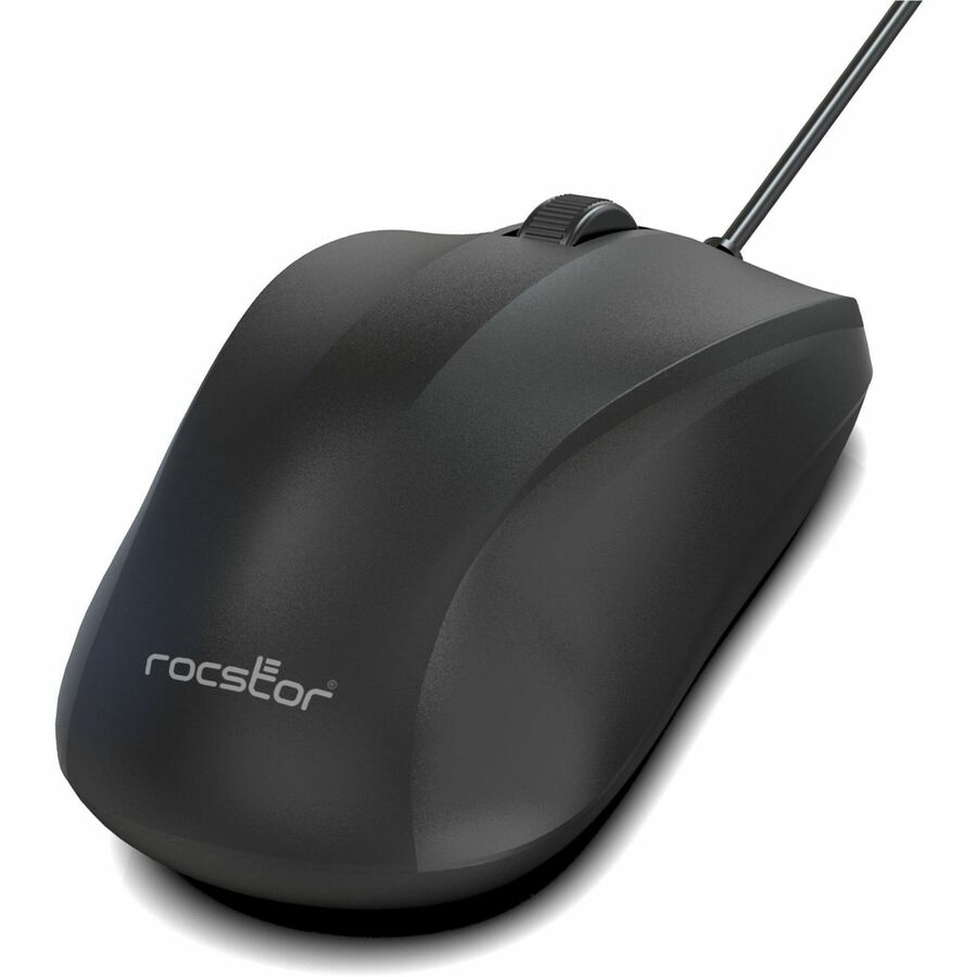 Rocstor Premium QM1 Silent Clicking USB Wired Contoured Mouse - 1200 dpi