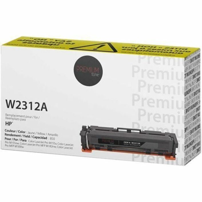 Premium Tone Laser Toner Cartridge W2312A - Yellow - 1 Each