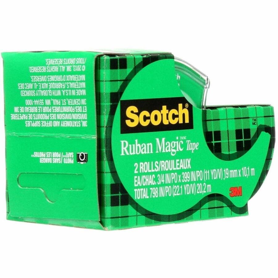 Scotch Magic&trade; Tape, 2105Z-C, 3/4 in x 11 yd (19 mm x 10.1 m) Bonus - 33% more