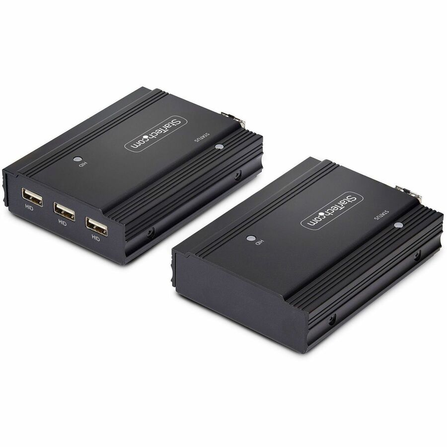 StarTech DisplayPort KVM Extender over Fiber Optic, 4K 60Hz Console Extender Kit Up to 984ft/300m, 2x 10G SFP+ Multi-mode Modules, TAA
