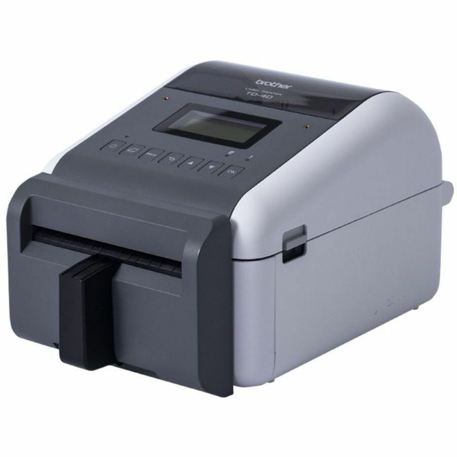 Brother TD-4550DNWBFC Desktop Direct Thermal Printer - Monochrome - Label Print - Fast Ethernet - USB - USB Host - Serial - Bluetooth 4.2 - IEEE 802.11a/b/g/n Wireless LAN - With Cutter