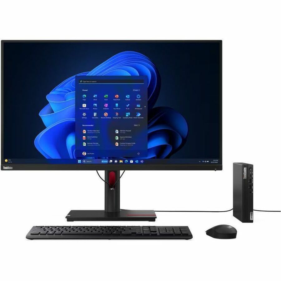 Lenovo ThinkCentre M75q Gen 5 12RQ000PUS Desktop Computer - AMD Ryzen 3 PRO 8300GE - 16 GB - 1 TB SSD - Tiny - Black