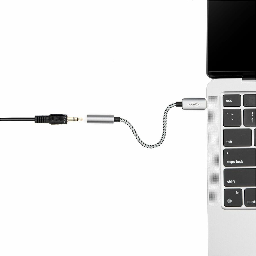 Rocstor Premium USB-C to Hi-Res 3.5mm Audio Adapter DAC 44.1/48/96KHz Sample Rate