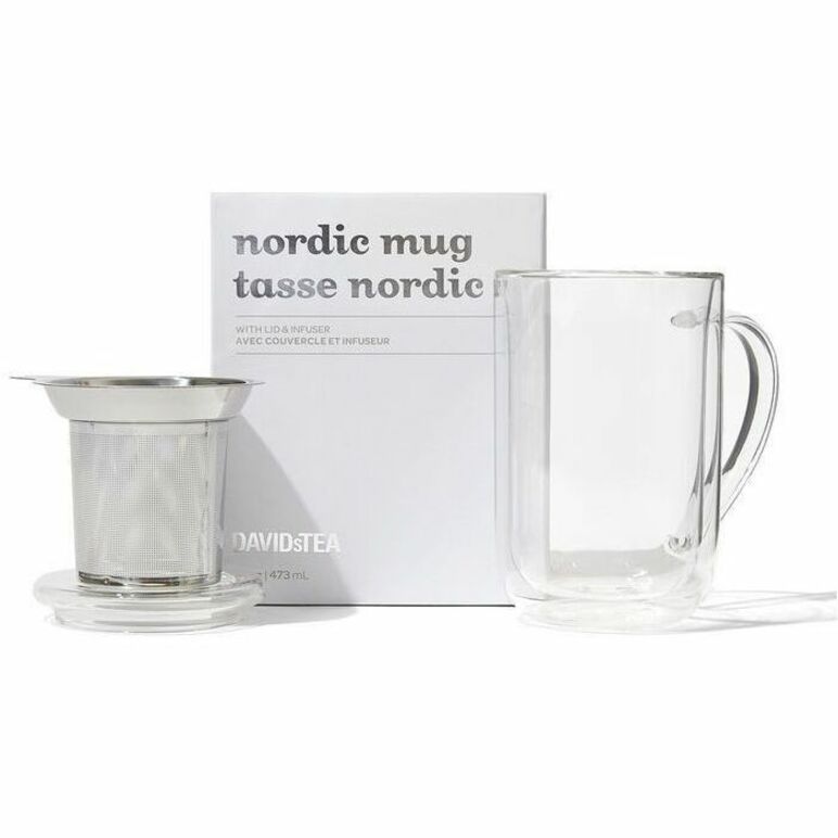 Tasse nordic en verre avec infuseur - DAVIDsTEA