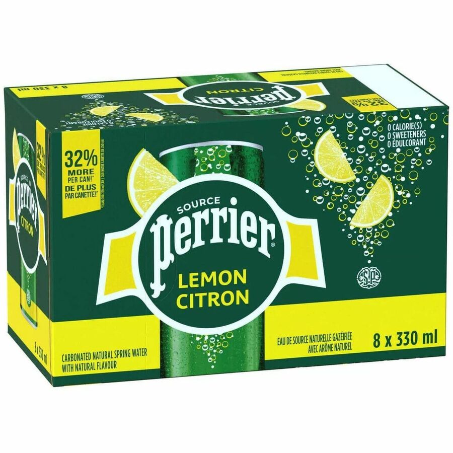 Canettes minces citron Perrier