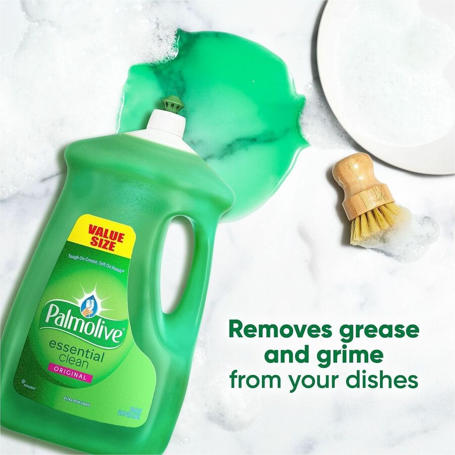 Palmolive Original Dish Liquid - For Multipurpose - Liquid - 90 fl oz (2.8 quart) - Original Scent - Recommended For: Food Remover, Grime Remover, Grease Remover - Phosphate-free, Kosher - Green Bottle - 4 / Carton - Kennedy Office