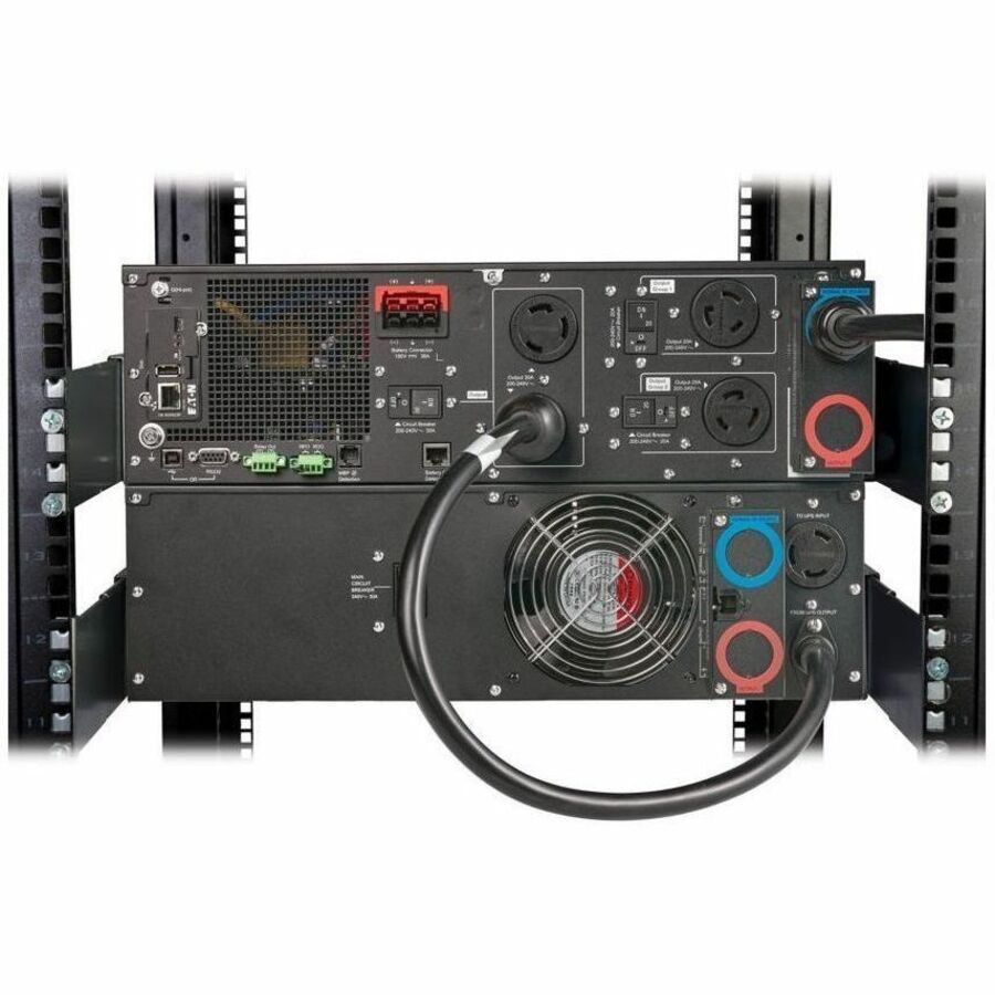 Eaton 9PX G2 5000VA 5000W 208/120V Online Double-Conversion UPS - Hardwired Input/Output, Cybersecure Network Card, Extended Run, 6U Rack/Tower