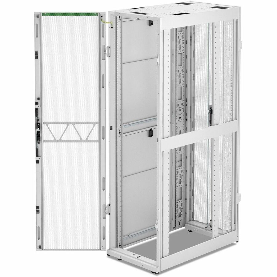 APC NetShelter SX Server Rack Gen 2, 45U, 2124H x 600W x 1070D mm, w/ Sides, White [TAA]
