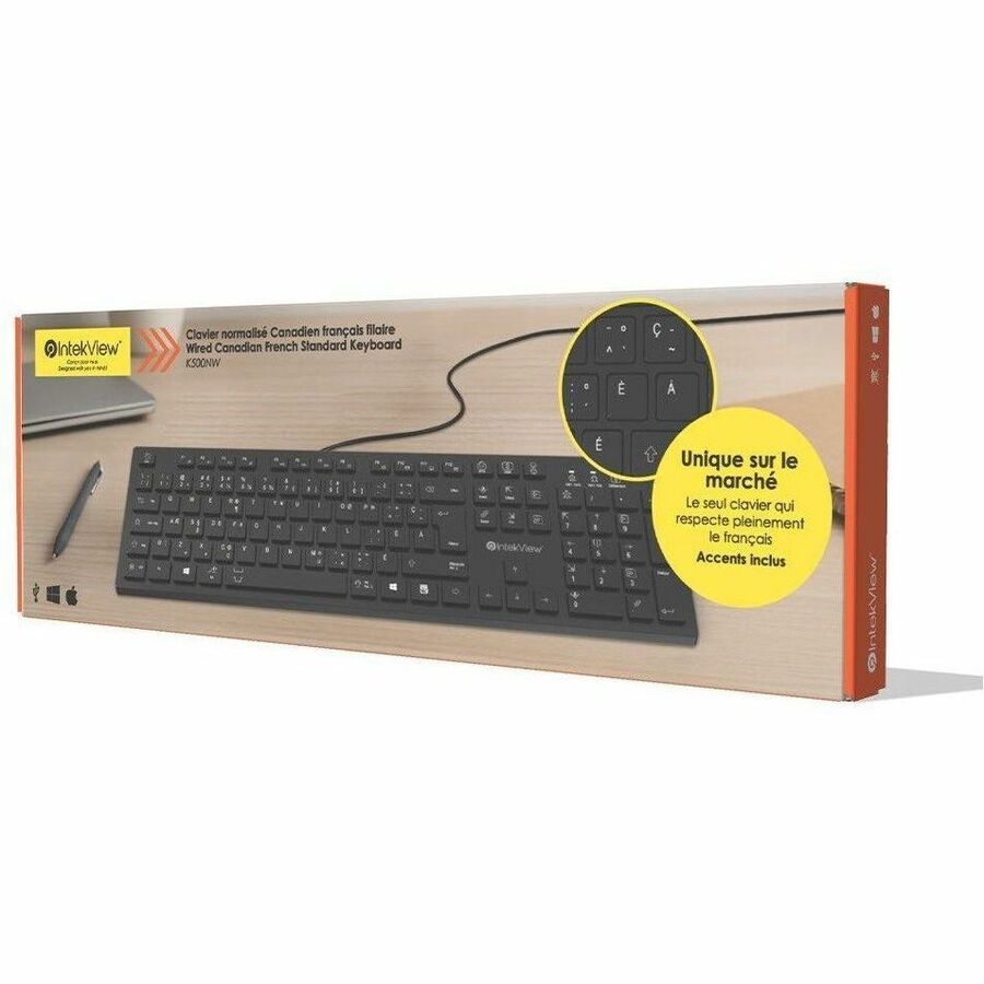 Intekview Wired Normalized French Canadian Keyboard CAN/CSA