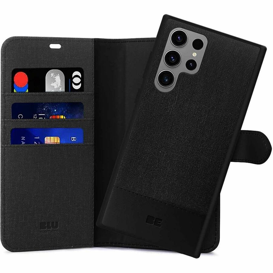 Blu Element Carrying Case (Folio) Samsung Galaxy S25 Ultra Smartphone - Black