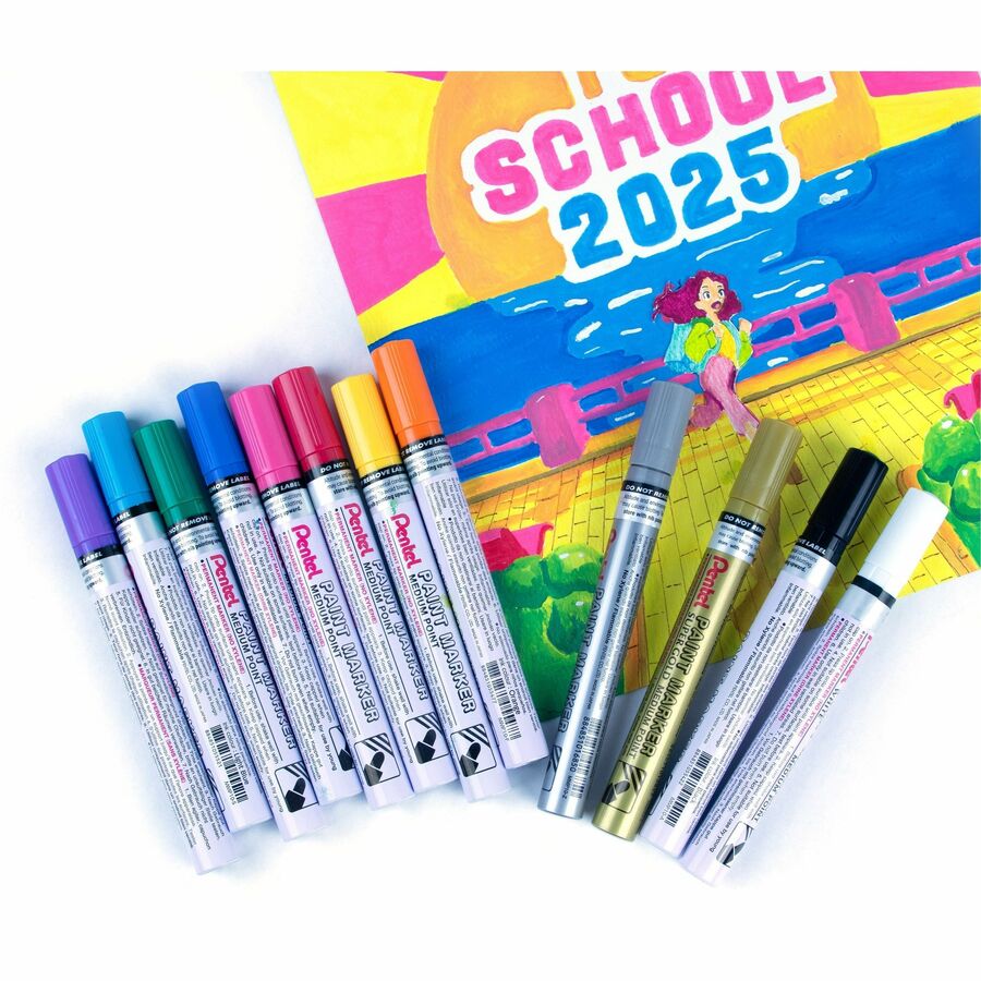 Pentel Paint Marker, Medium Point, Bullet Tip, Yellow Ink