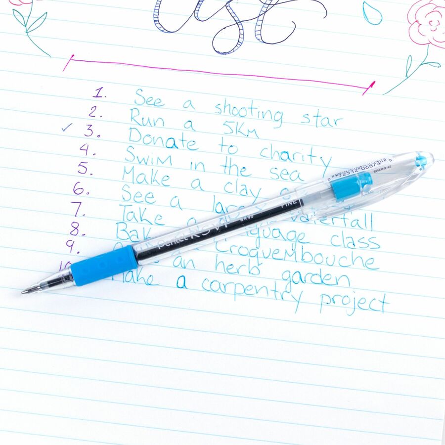 Pentel R.S.V.P. Ballpoint Pen, (0.7mm), Sky Blue Ink