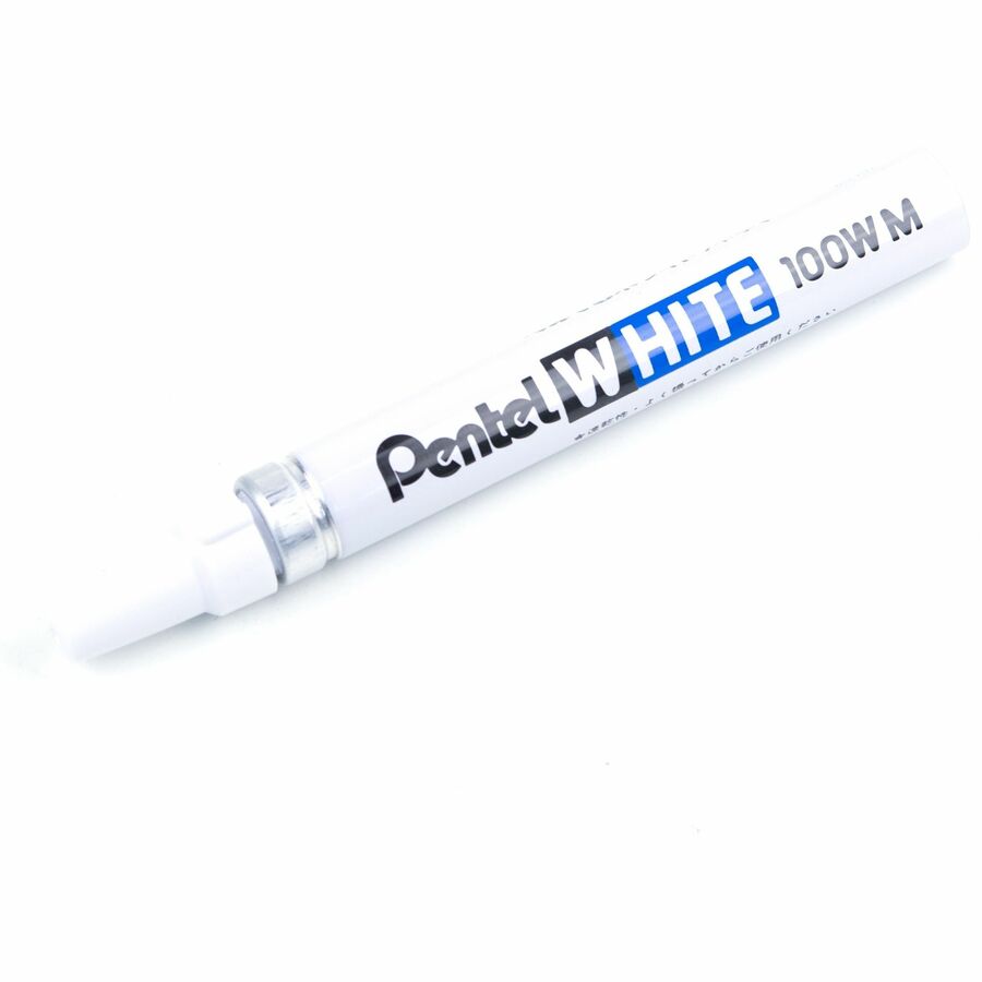 Pentel White Permanent Marker, Medium Point (3.9mm)