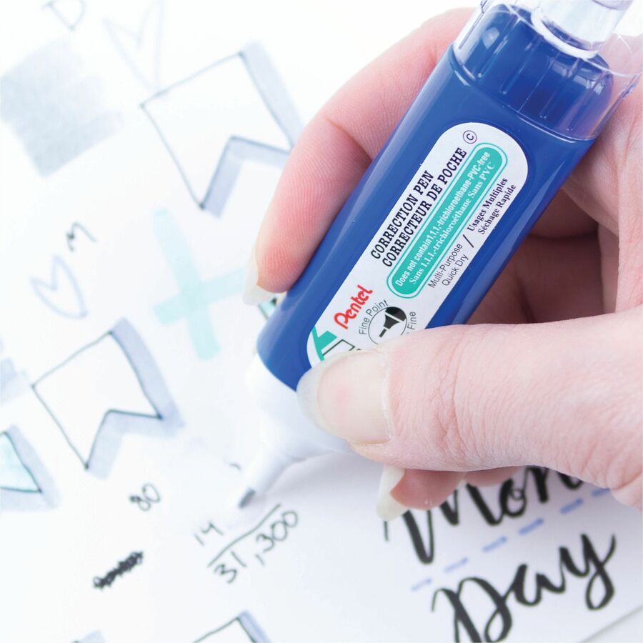 Pentel Fine Point Correction Pen Fine Point Metal Tip