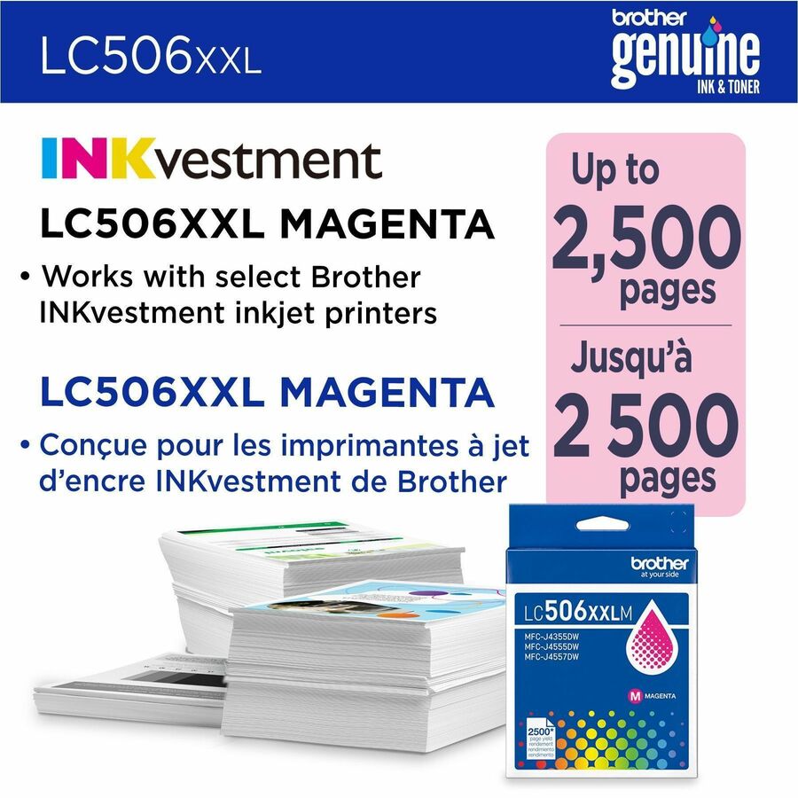 Brother Original Super High (XXL Series) Yield Inkjet Ink Cartridge - Magenta - 1 Each - 2500 Pages
