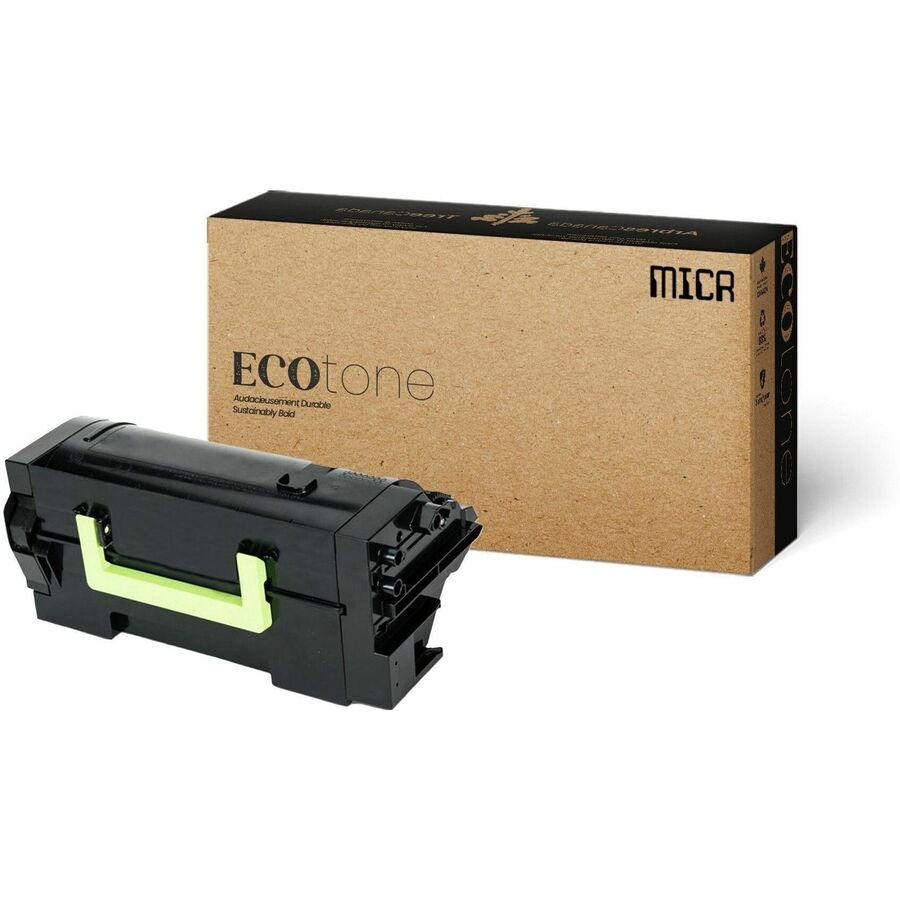 Ecotone Remanufactured MICR Laser Toner Cartridge - Alternative for Lexmark 58D1H00 - Black - 1 Each