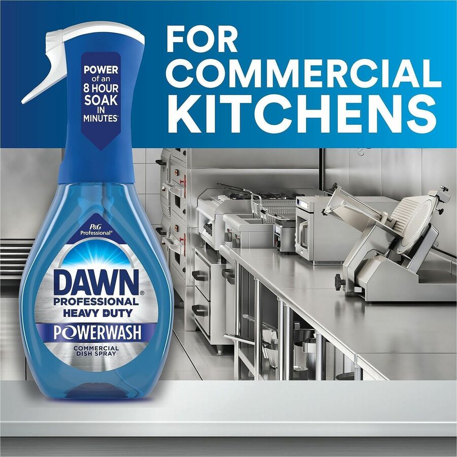 Dawn Pro Hvy Duty Powerwash Spray - For Multipurpose - Spray - 16 fl oz (0.5 quart) - Fresh Scent - Recommended For: Food Remover, Grease Remover, Grime Remover, Scuff Mark Remover, Dirt Remover - Heavy Duty - Blue - 1 Bottle
